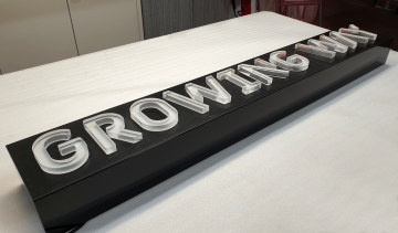 3D nápis světelný