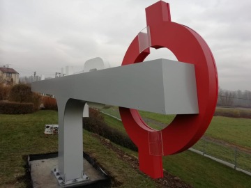 atypická světelná LED reklama